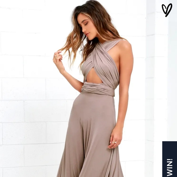 Lulus Tricks of the Trade Taupe Maxi Dress - Picture 4 of 6